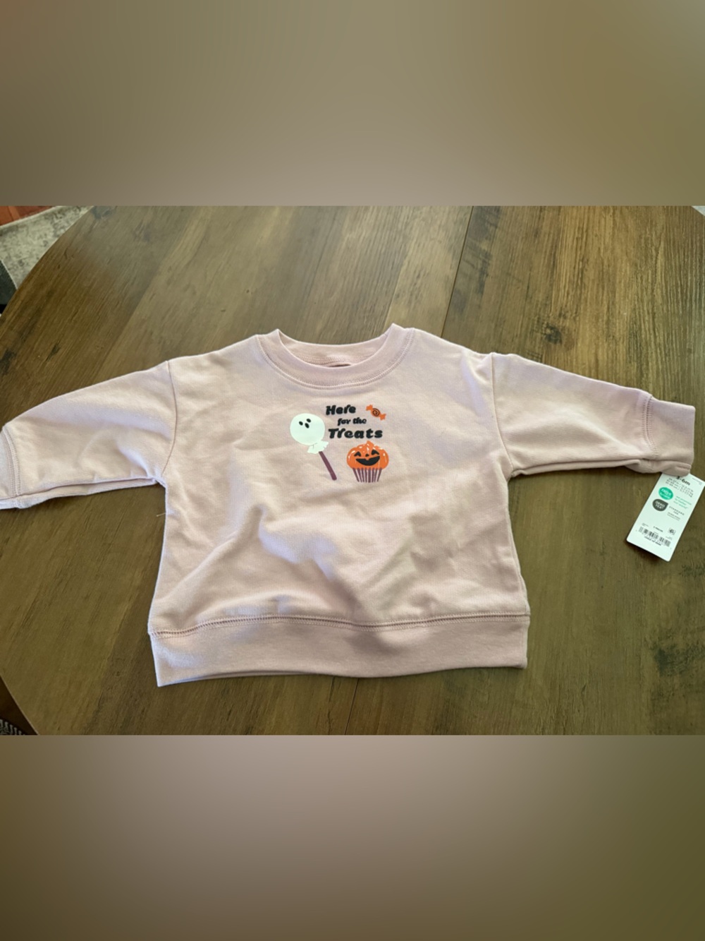 Carter's Light Pink Halloween Graphic Sweatshirt